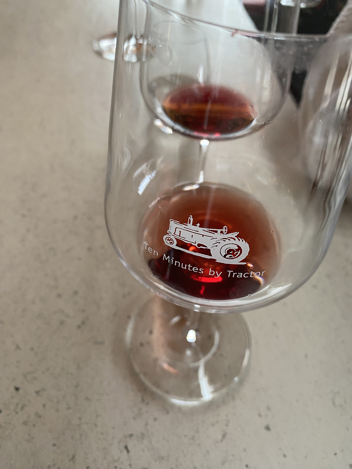 10 minutes by tractor