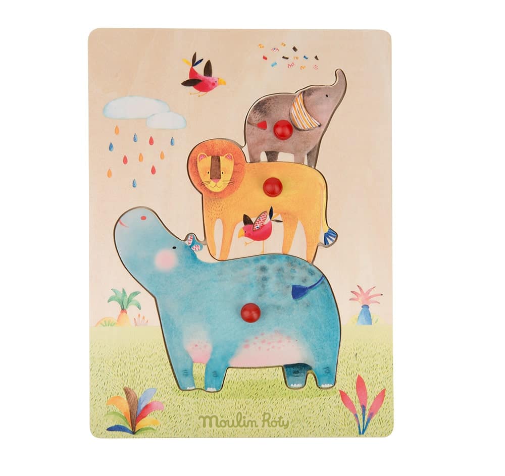 Les Papoum animal puzzle