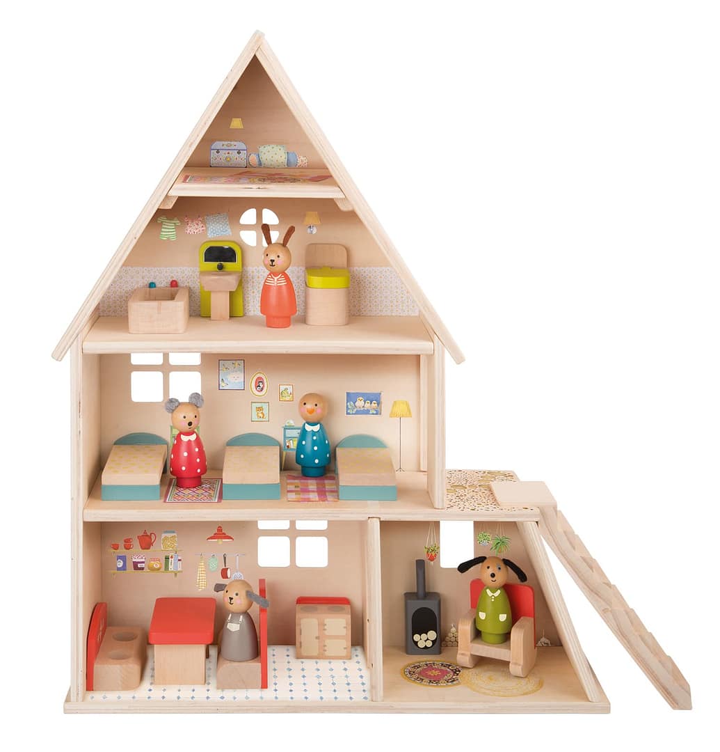 La Grande Famille dolls house with furniture (Figurines NOT included)