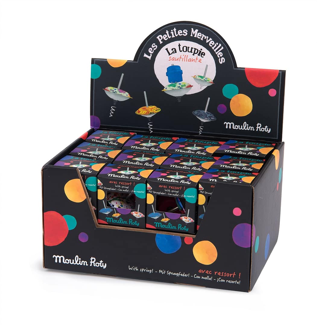 Les Petites Merveilles 24 assorted hopping spinning tops
