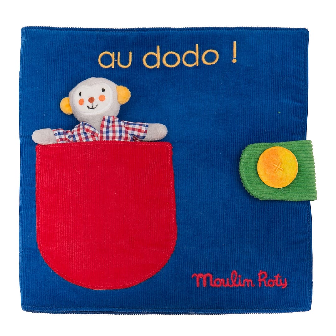 Les Popipop fabric activity book - off to bed