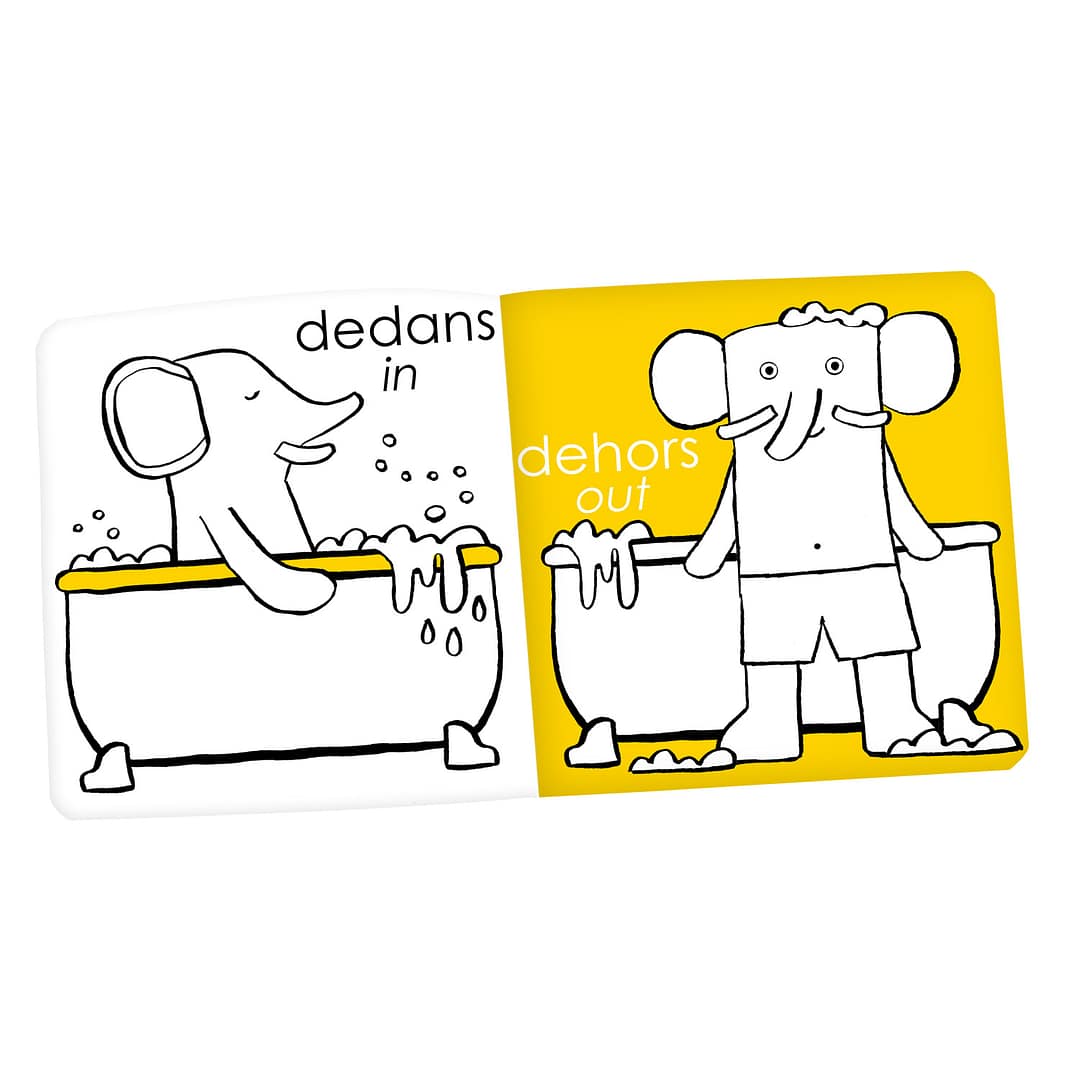 Les Popipop opposites colouring book (French/English) - Image 2