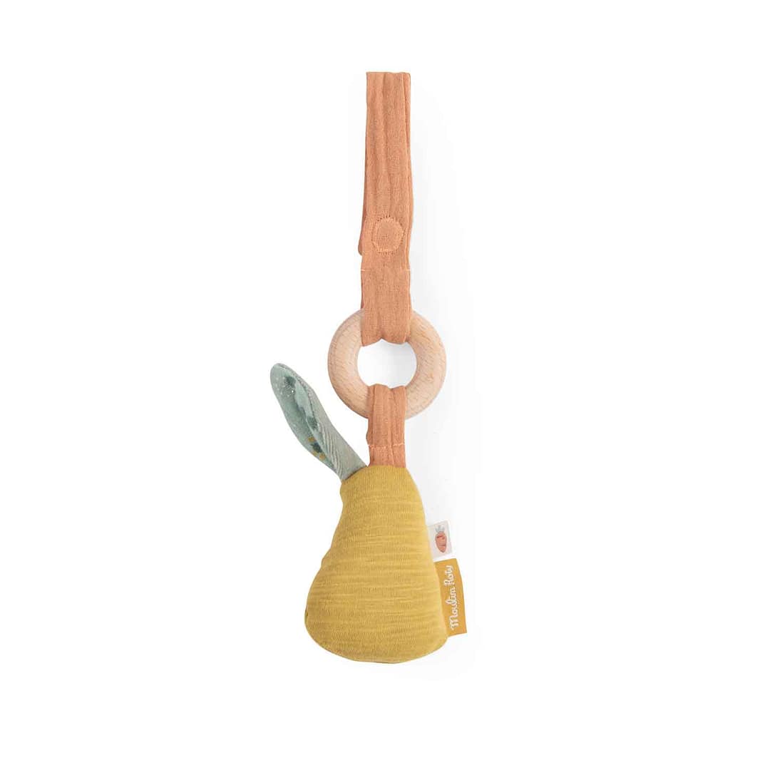 Trois Petits Lapins pear teething rattle