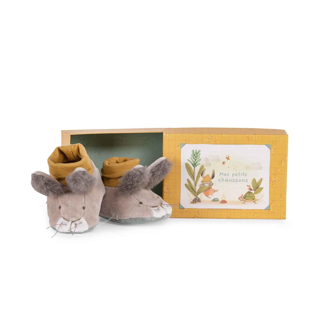 Trois Petits Lapins rabbit baby slippers