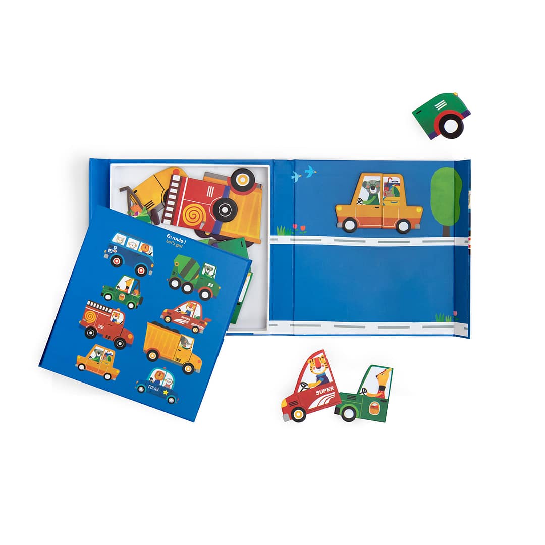 Les Popipop magnetic game - vehicles