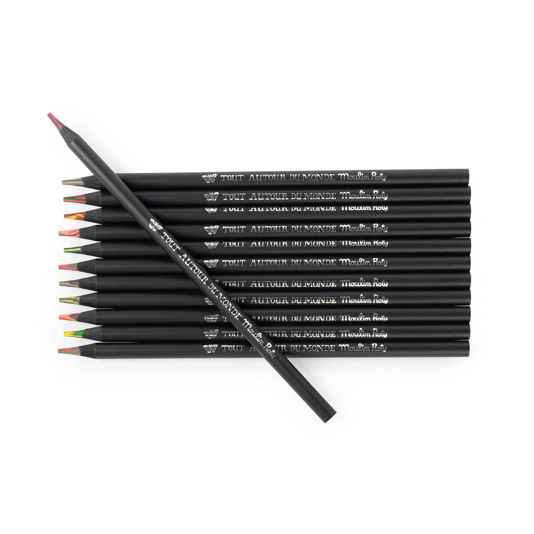 Autour du monde 12 multicoloured pencils - Image 2