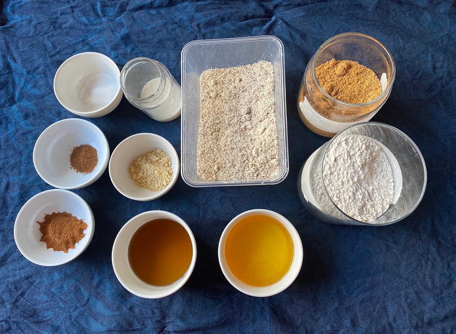 vegan ginger cookies - ingredients for the gluten free ginger cookies - great for christmas