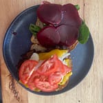 deconstructed lentil veggie burger