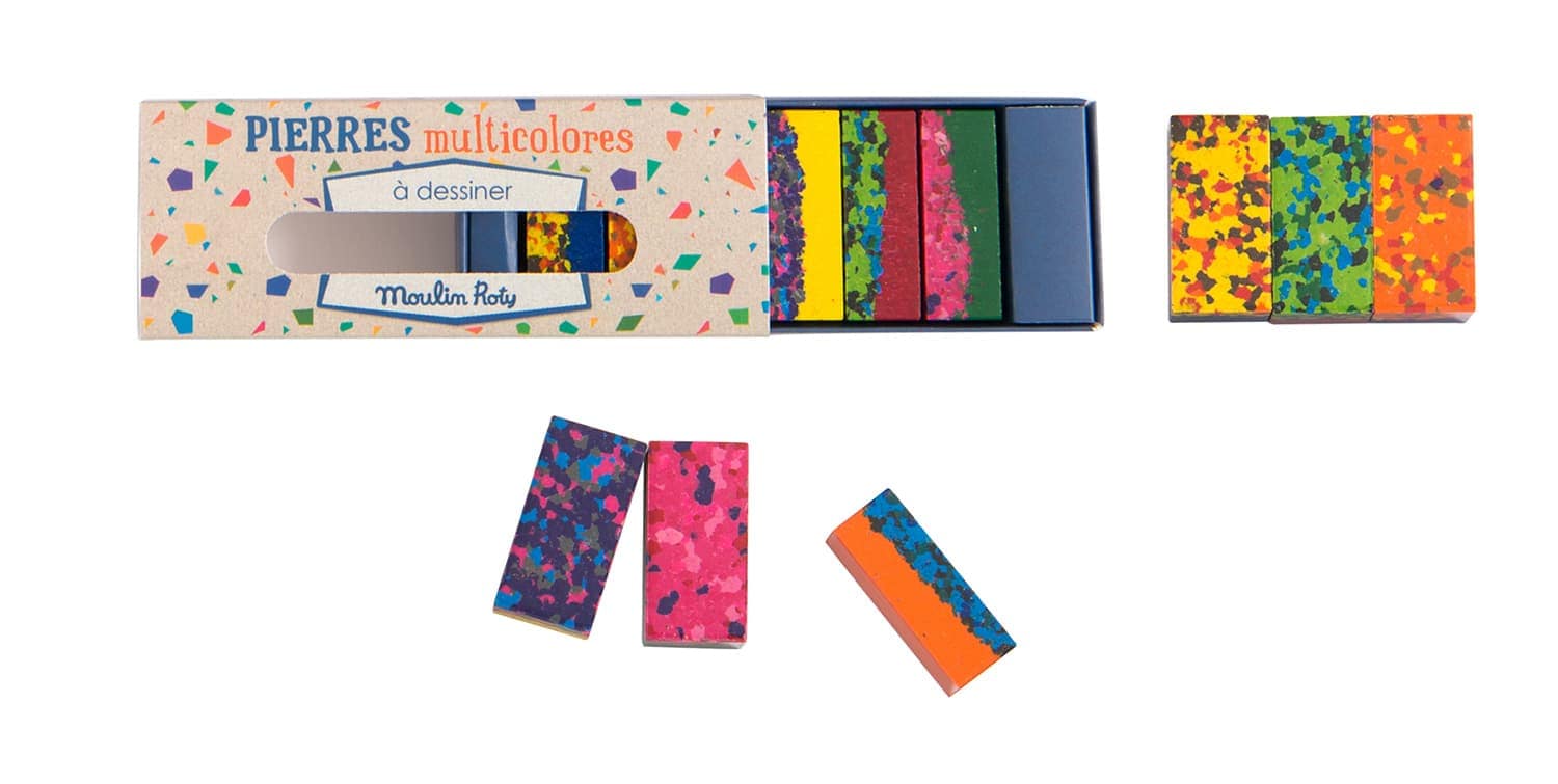 Les Petites Merveilles box of 6 multi-colour wax blocks, price ea (PU 12)