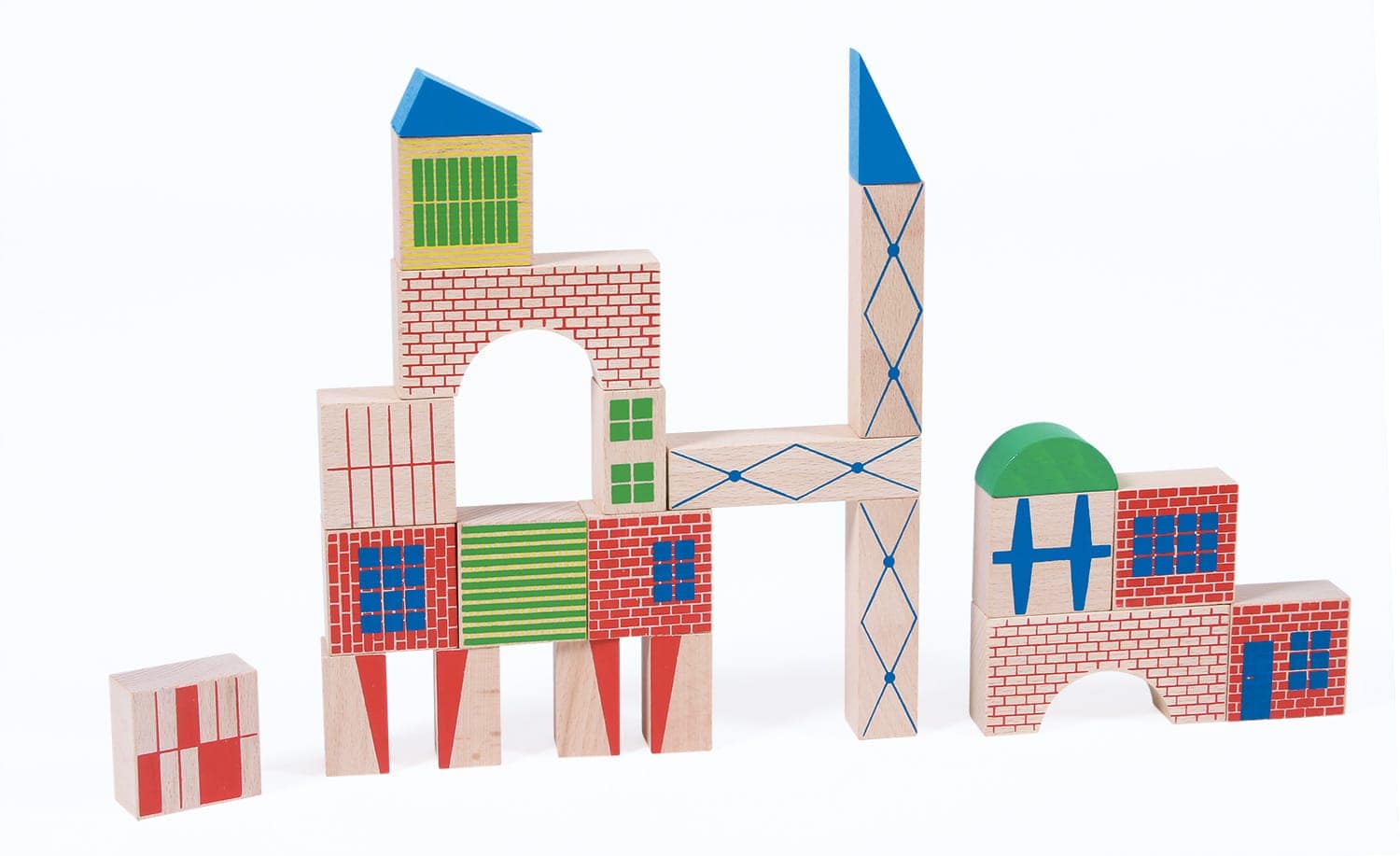Dans la Ville wooden building blocks (40 pieces) - Image 2