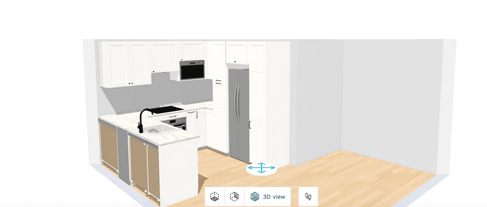 kitchen cabinetry and fridge plan from ikea