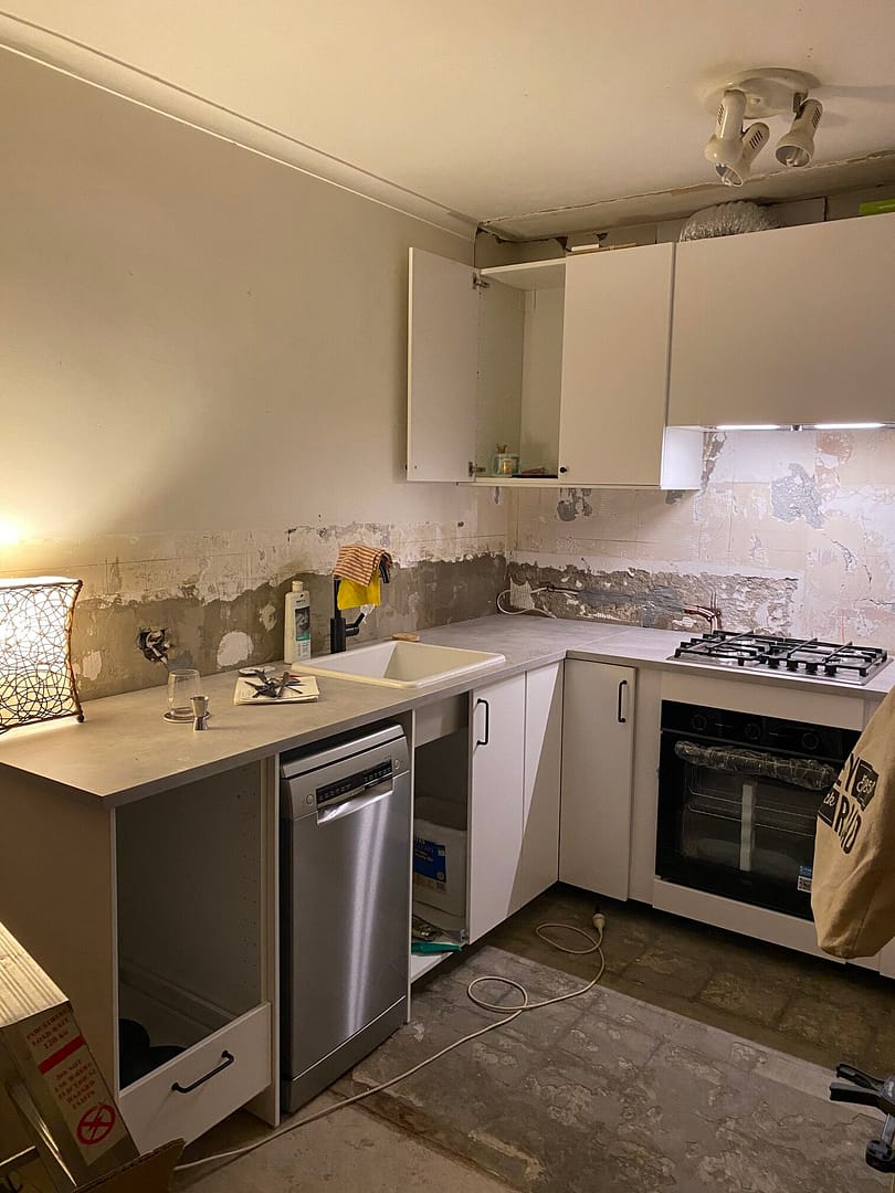 my new kitchen before dinner