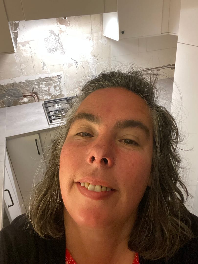 a selfie of me after dinner